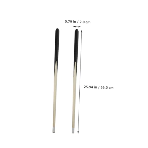 KOMBIUDA 2Pcs Short Pool Cue for Lightweight Portable Billiard Training Stick Cue for Boys for Junior Billiards Practice Game Improvement