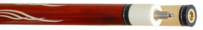 PEARSON P-58 Two-Piece Billiards Pool Cue Stick w/White Gloss Grip - Available in Red/Blue/Grey - color: Red, size: 21 oz