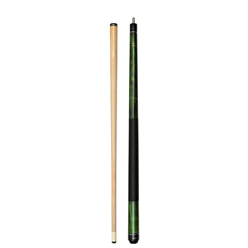 ASKA Short Kids Cue Stick, Canadian Hard Rock Maple, 13mm Hard Tip - color: 48-inches Green, Wrap (LEC48GRN)