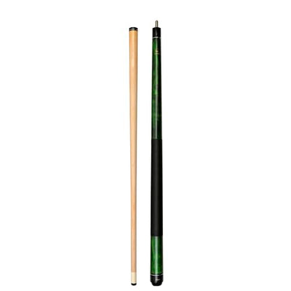 ASKA Short Kids Cue Stick, Canadian Hard Rock Maple, 13mm Hard Tip - color: 48-inches Green, Wrap (LEC48GRN)
