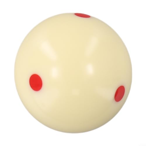 Pool Billiard Training Cue Ball 57.2mm 2.25in Red 6 Dot Measles Spot for Practice and Skill Improvement with Smooth Resin Material and Bright Gloss Roundness Standard