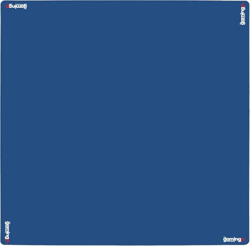 The Gaming Mat Company Mahjong Mat. 33" x 33" Blue with Stitched Edge Premium Square Playmat for Poker, Dominoes & Bridge, Professional Mahjong Table Cover, Poker Table Top, Card Game Mat - color: Blue - Stitched