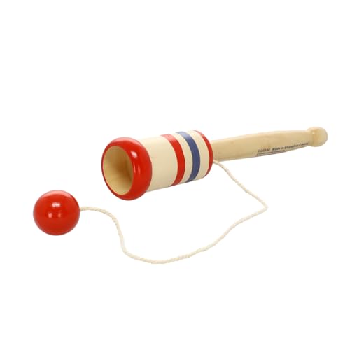 Continuum Games Way Back Toys Wooden Ball Catch, Game of Steady Hands and Skill, Novelty Family Fun Game for Ages 5 and up