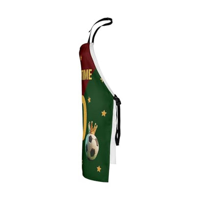 Manfei Baseball Kids Kitchen Apron - color: Green Red