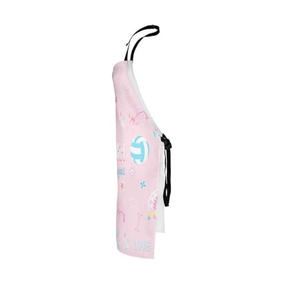 Castle Fairy Boy Soccer Kitchen Apron - color: Pink Volleyball