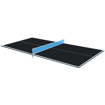 6/7/8/9Ft Mid-Size Ping Pong Conversion Top, Foldable Table Tennis Table Top with Net for Home Office - color: BLACK, size: 8*4 FT