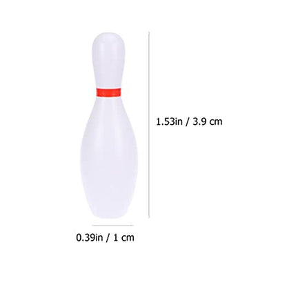 STOBOK Miniature Bowling Set for Dollhouse Accessories with 2 Red Balls 2 Blue Balls and 20 Pins Mini Desktop Bowling Model Toy for Kids and Home Decoration