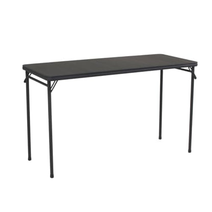 COSCO 20" x 48" Vinyl Top Folding Table, Black - color: Black