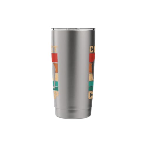 Croquet Champ Retro Funny Lawn Game Player Quote Stainless Steel Insulated Tumbler - color: Brushed Steel