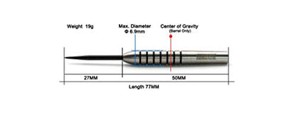 CUESOUL Tungsten Steel Tip Darts- Precise Barrels 18 19 21 24 Grams - color: 25 Grams