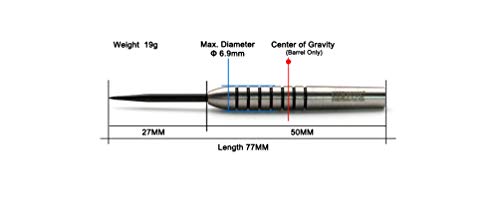 CUESOUL Tungsten Steel Tip Darts- Precise Barrels 18 19 21 24 Grams - color: 25 Grams