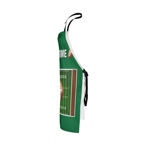 Manfei Baseball Kids Kitchen Apron - color: Fashion Green