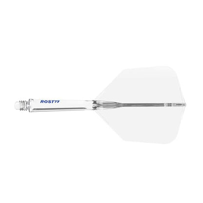 CUESOUL ROST 77 Integrated Dart Shaft and Flight Big Wing Shape,Set of 3 - color: Ice with Blue Logo, size: M-28mm
