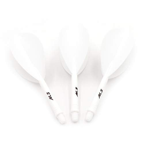 CUESOUL ROST Integrated Dart Shaft and Dart Flight Standard/Slim/Diamond/Big Wing/Tear/Diamond - color: 28mm-Tear Shape-White Skull