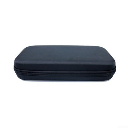 Table Tennis Racket Bag, Hard EVA Case for 2 Paddles & 6 Balls, Protective Storage Box with Soft Lining, Portable Carry Handle for Ping Pong Equipment - size: Black