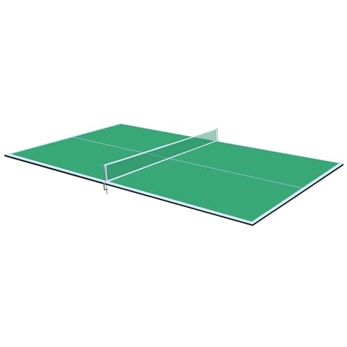 8.5FT Mid-Size Ping Pong Conversion Top Foldable & Portable Table, Tennis Table Top for Indoor Games - color: Green