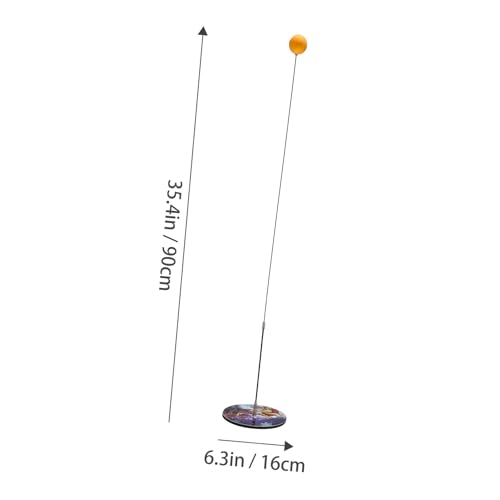 UKCOCO Table Tennis Trainer Kit with Elastic Rod and Stainless Steel Base Portable Indoor Outdoor Pong Practice Device for All Ages Sports Training Plaything with Balls for Home Use