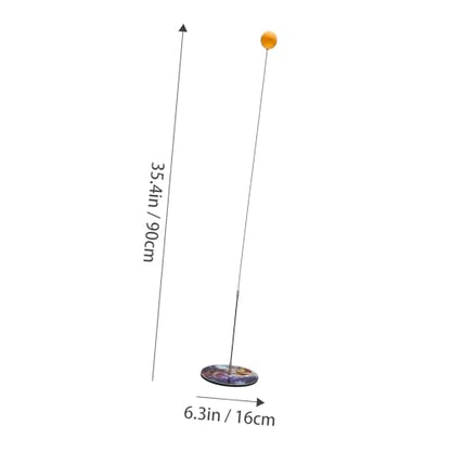 UKCOCO Table Tennis Trainer Kit with Elastic Rod and Stainless Steel Base Portable Indoor Outdoor Pong Practice Device for All Ages Sports Training Plaything with Balls for Home Use