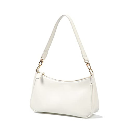 VODIU Clutch Tote Handbags with 2 Removable Straps and Zipper Closure Crossbody Bags Shoulder Purse Handbag for Women - color: White