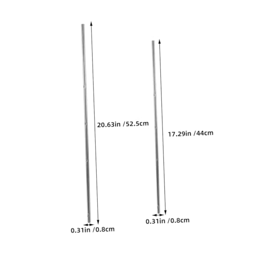 Toyvian Table Soccer Rod Replacement 4Pcs Foosball Poles Metal Handles for Desk Football Machine Game Accessories