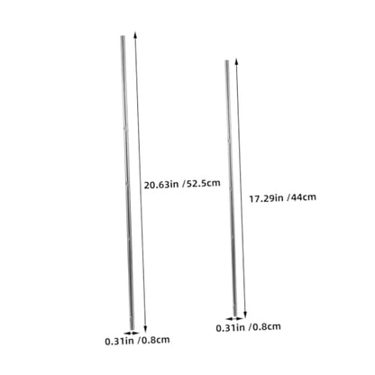 Toyvian Table Soccer Rod Replacement 4Pcs Foosball Poles Metal Handles for Desk Football Machine Game Accessories