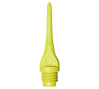 Mueller 1/4" Thread Plastic Keypoint Dart Tips – Bag/100-15 Color Variations - color: Neon Yellow