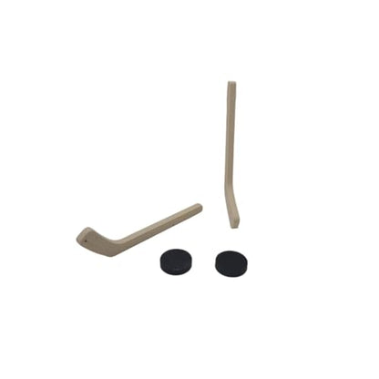 Mini Tabletop Hockey Game with Stick and Puck for Desktop Play Fun Toy for Kids and Adults (2 Wood Sticks + 2 Black Pucks) - color: 2 Wood Sticks + 2 Black Pucks