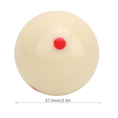 Dot Spot Cue Ball 57.2mm Standard Pool Training Ball Professional Billiard Practice Ball with Aiming Markers - color: Red Dot