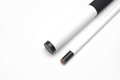 58" Two-Piece Graphite Fiberglass Composite Billiard Pool Cue Stick - color: White - Matte