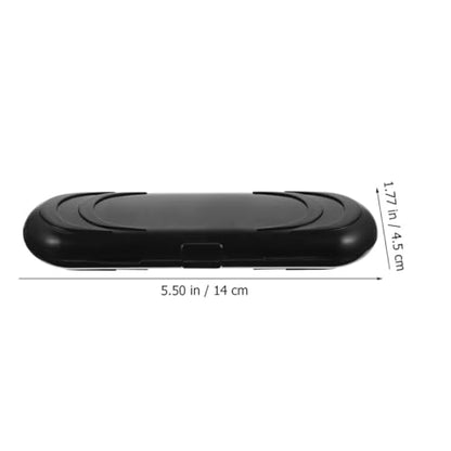 Toddmomy Portable Darts Storage Case Hard Shell Box for Steel and Soft Tip Darts, Oval 3pcs Compact Organizer for Travel and Game Room Use, Black