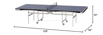 Butterfly Space Saver 22 Ping Pong Table—Indoor Rollaway Game Table—ITTF Approved Table Tennis Table for Tournaments, Clubs, Or Homes—Professional Ping Pong Net Included—Compact Storage