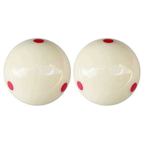 Pool Billiard Cue Ball Training Set, 2-1/4" Regulation Phenolic Resin, 6 Dot Measle & Aim Target Practice Balls, Spin & Accuracy Training Aid for Beginners & Advanced Players - color: Red 6 Dot Measle Balls
