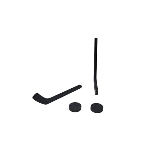 Mini Tabletop Hockey Game with Stick and Puck for Desktop Play Fun Toy for Kids and Adults (2 Black Sticks + 2 Black Pucks) - color: 2 Black Sticks + 2 Black Pucks
