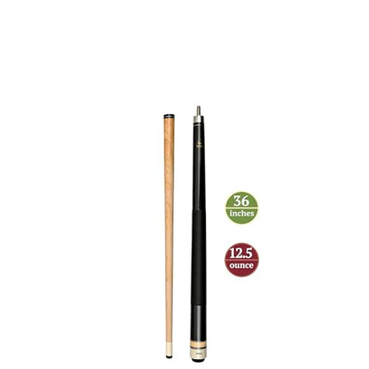 ASKA Short Kids Cue LCS, Canadian Hard Rock Maple Billiard Pool Cue Stick - color: 36-inches, Black (LCS)