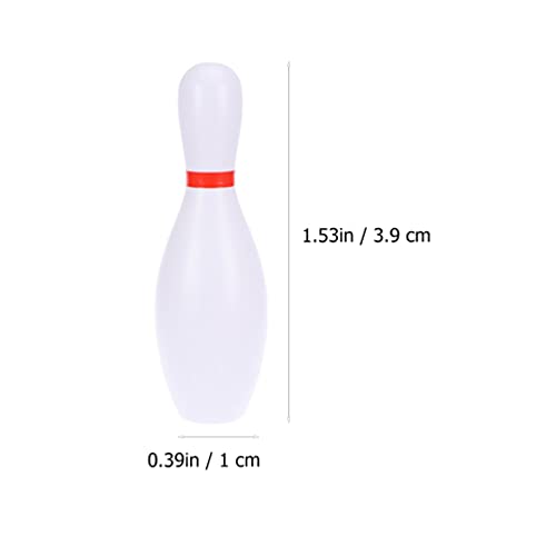 Zerodeko 2sets Miniature Bowling Model of Bowling for Dollhouse Decoration for Crafts Kindergarten Projects and Mini House Accessories