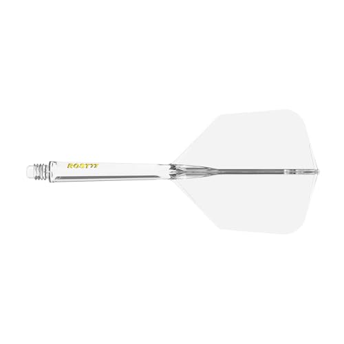 CUESOUL ROST 77 Integrated Dart Shaft and Flight Big Wing Shape,Set of 3 - color: Ice with Yellow Logo, size: L-33mm
