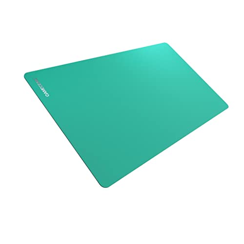 Gamegenic Prime Playmat – Petrol Color, 61 x 35 cm Soft Cushioned Natural Rubber Playmat with Anti-Slip Back & Silver Foil Logo, Premium Surface for Card Games, Dice, and Desk Protection - color: Petrol