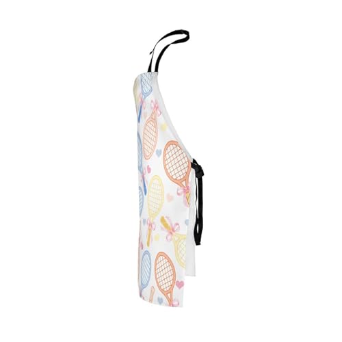 Castle Fairy Boy Soccer Kitchen Apron - color: Colorful Tennis