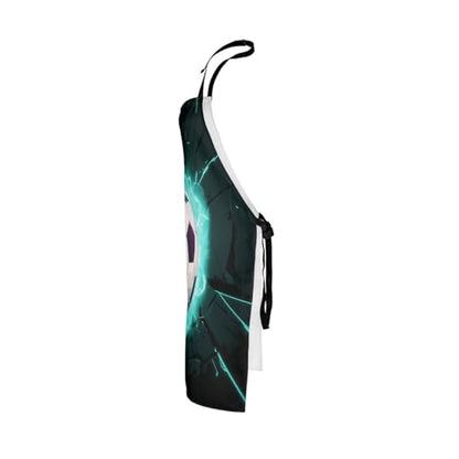 Manfei Volleyball Kids Kitchen Apron - color: Black Teal