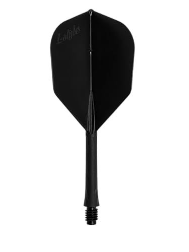 L-style BarFlight One-Piece Dart Flight and Shaft – L3 Shape – 26mm - color: Black