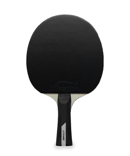 Killerspin 4X Impact Ping Pong Paddle Set – 2-Pack Table Tennis Rackets with 6 Balls | Flared Handle, 5-Ply Wood, Durable Rubber for Beginner to Advanced Players