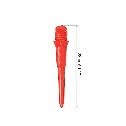 PATIKIL Plastic Dart Tips, 2BA Thread Soft Dart Plastic Tip Soft Tip Dart Accessories - color: Red