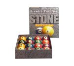 Aramith Stone Collection Pool Balls Full Set 2 1/4" Regulation Size Phenolic Billiards Balls