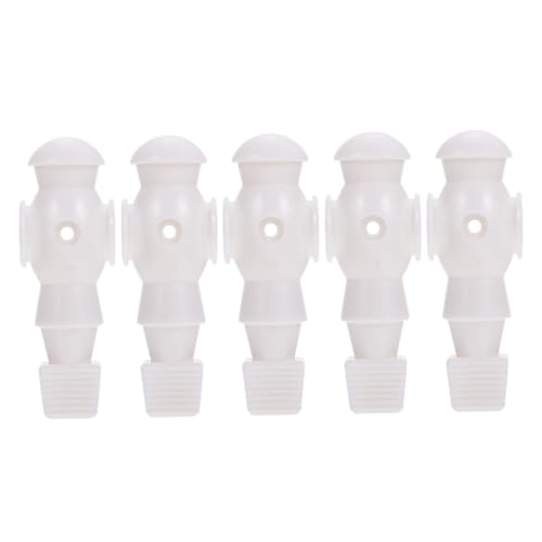 5Pcs Foosball Machine Players Replacement for Standard Table Football Game Rods White Soccer Athlete Figures for Men Clear Team Color Printing Tournament Style Accessories