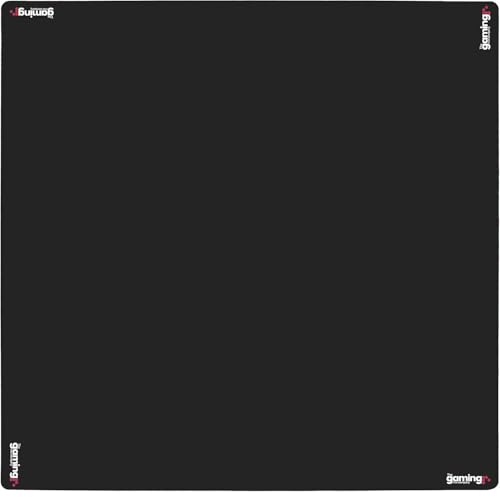 The Gaming Mat Company Poker, Dominoes, Bridge & Mahjong Table Mat - Black 33" x 33" Premium Gaming Mat- Cards Playmat- Card Gaming Mat Table Top Cover Topper Card Game Mat Square Mahjong Table Cover - color: Black