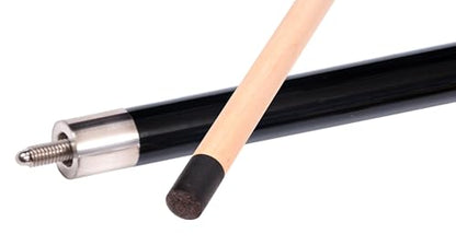 Accuplay Billiards 58" - 2 Piece Break Pool Cue Stick Made of Hardwood Canadian Maple - 23 Ounce Choose Black, Red, Green or Blue - color: Black