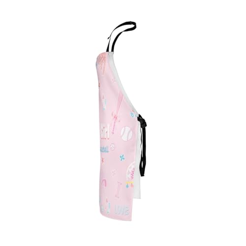 Castle Fairy Boy Soccer Kitchen Apron - color: Pink Baseball