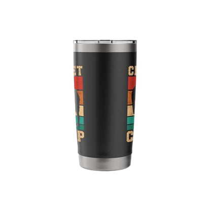 Croquet Champ Retro Funny Lawn Game Player Quote Stainless Steel Insulated Tumbler - color: Black