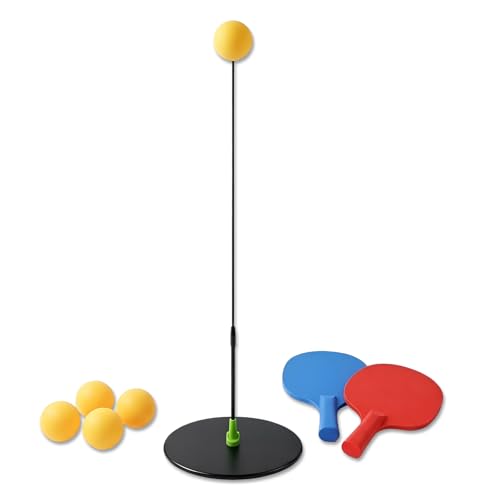 1 Set Hanging Table Tennis Trainer Portable Set with Adjustable Table Tennis Training Equipment for Indoor Solo Practice and Outdoor Recreation