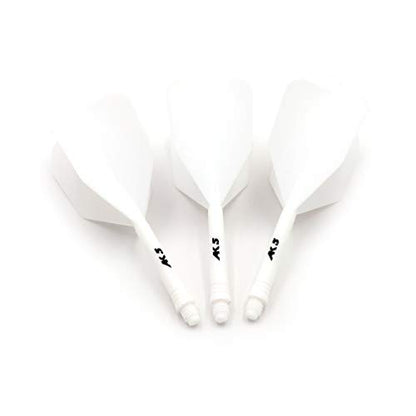 CUESOUL ROST Integrated Dart Shaft and Dart Flight Standard/Slim/Diamond/Big Wing/Tear/Diamond - color: 21mm-Big Wing Shape-Solid White